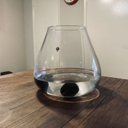 Crate Barrel Tear Drop Glass Vase