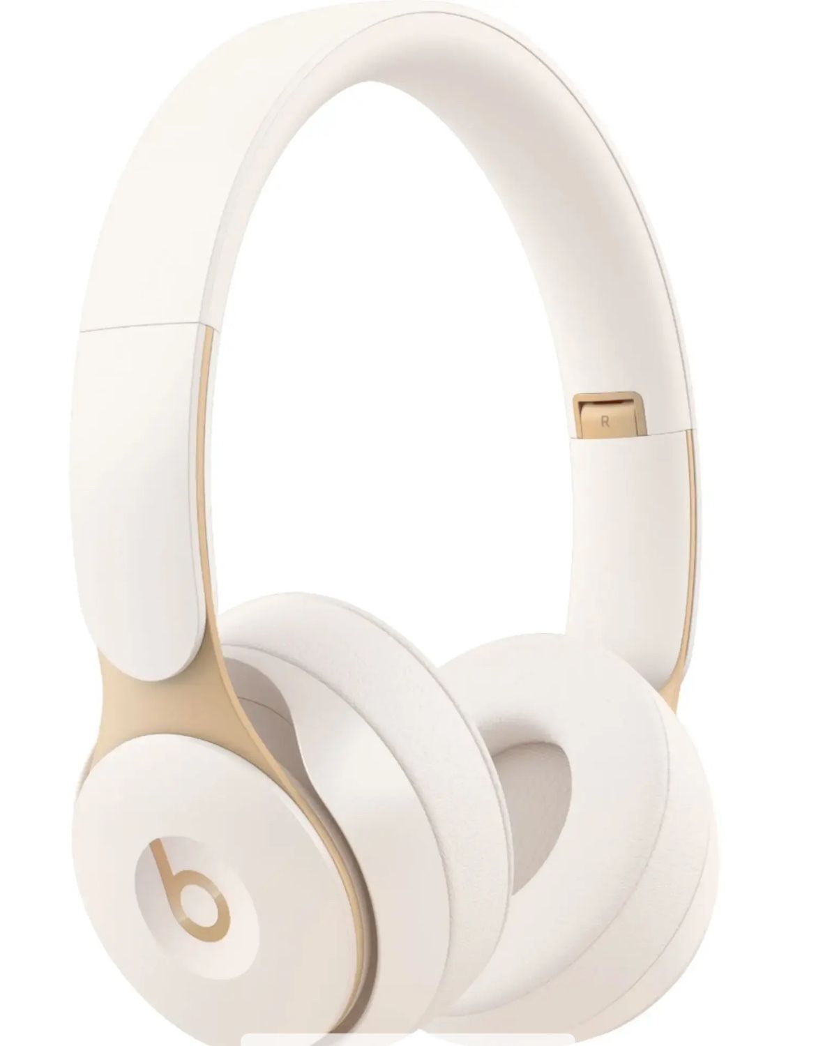 Beats - Solo Pro Wireless Noise Cancelling On-Ear Headphones - Ivory Model:MRJ82LL/A. Like new, bestbuy certified. Comes shown.