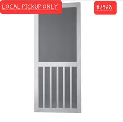 ➿️ Screen Tight 5-Bar Solid Vinyl White Screen Door, 30-in x 80-in #6968