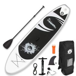 Brand New 11' 2 Person INFLATABLE SUP Paddle Pump Leash Fin Backpack BNIB Never Used 