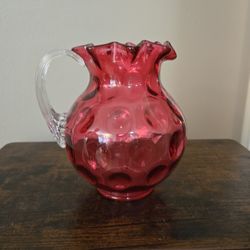 Cranberry Fenton Antique Vase