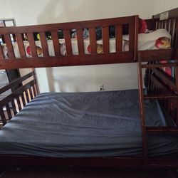 Wooden Twin Bunk Over Full Bed $200