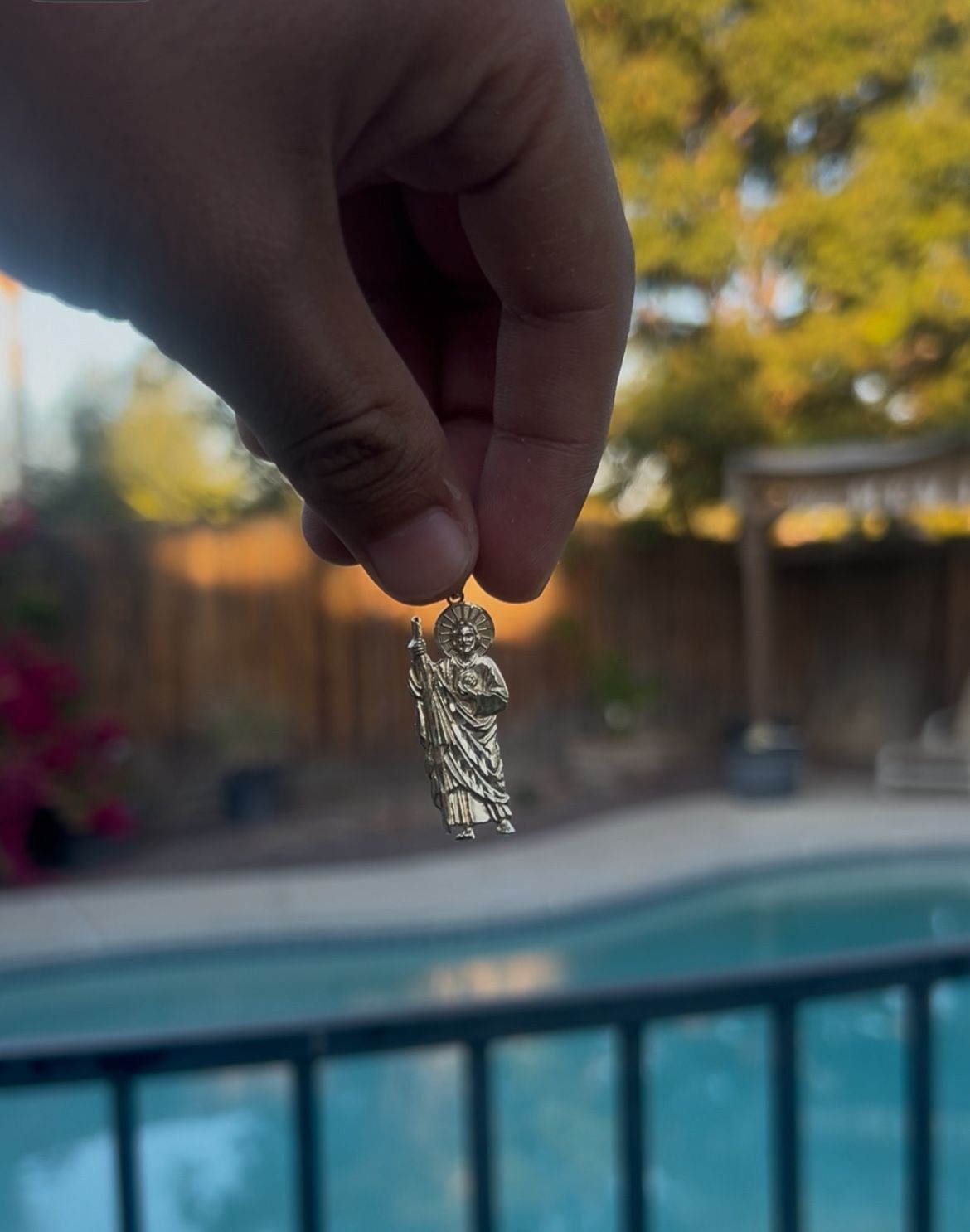 Gold San Judas Pendant 