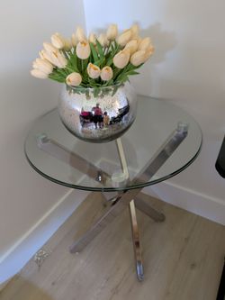 Glass coffee table