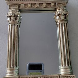 Vintage  Columned Mirror vanity table small stand up mirror