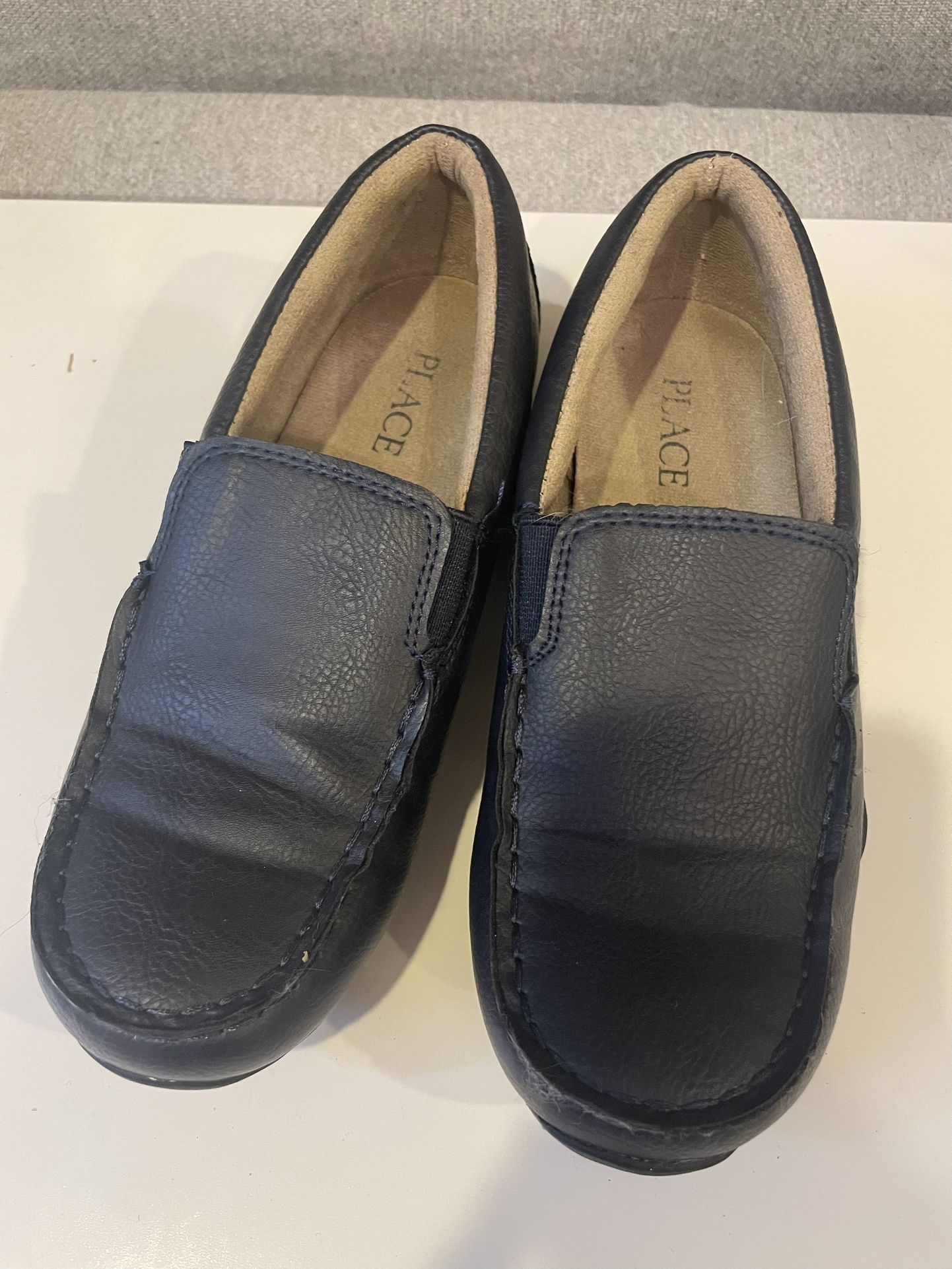 Children’s Place Boy Black Slip On Dress Shoes Sz 3