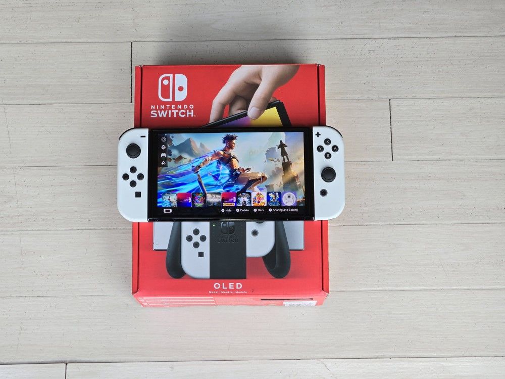 Brand New Nintendo Switch OLED Bundle *Modded* Triple-boot Systems | Android Tablet Mode w/Movie + Live TV Steaming | 1TB Micro SD