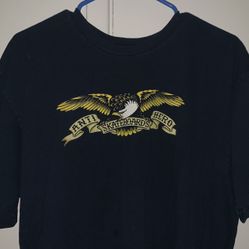 Vintage Y2K Anti Hero Skateboard Tee Shirt Large Dark Blue