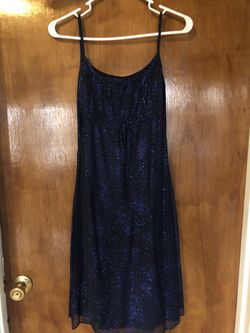 Navy Blue Glitter Dress 