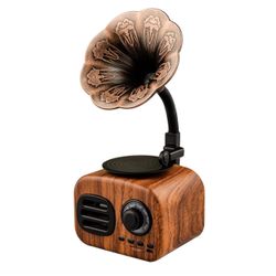 Retro Bluetooth Speaker, Mini Gramophone, TF Card and MP3 Player 