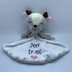 Izzy And Oliver Deer To Me Gray Reindeer Plush Security Blanket Enesco lovey