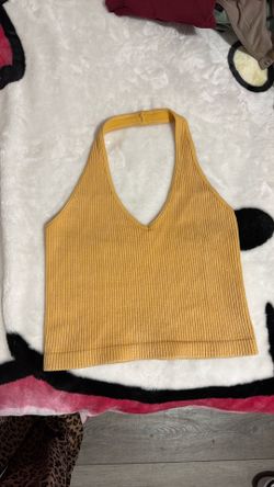 Yellow cami halter top.  Size S