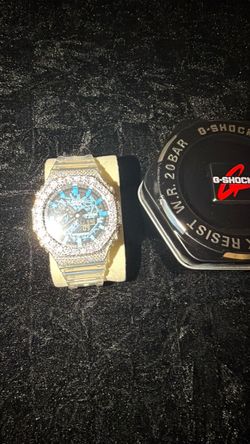 Casio G-Shock Watch with Iced Out Bezel