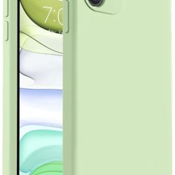 Silicon Soft TPU Phone Case Protector for iPhone 11 - Shockproof, Bumper (Light Green, iPhone 11