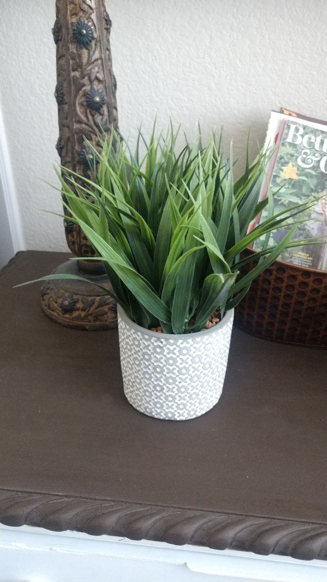 Faux (fake) plant in pot