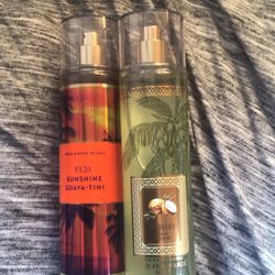 Fiji, sunshine guava, and Waikiki beach, coconut, Bath and body Works body spray 8 ounce each