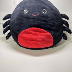 Bella The Spider RARE Squishmallow 12" Big Halloween Black Red Plush Soft Pillow