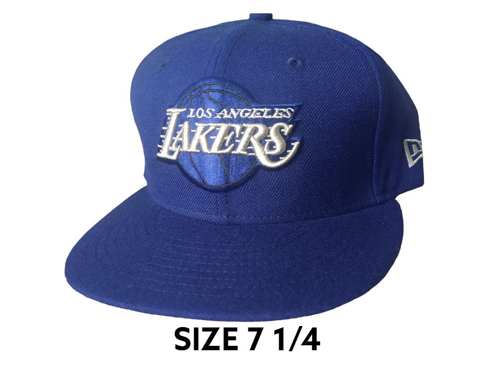 New Era Los Angeles LA Lakers Basketball Fitted Hat Cap Hardwood Classics HWC Size 7 1/4