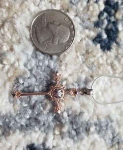 14k Gold Vintage Cross Necklace
