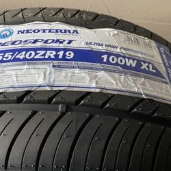 New tires 255/40/19 neoterra tires $110 each plus tax if you need installation and balance will be extra $25 each tire