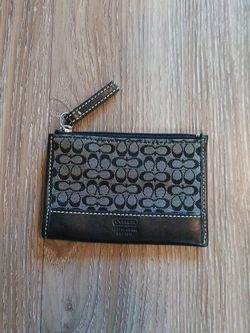 vintage Coach Signature Mini Skinny ID Case / Coin Purse