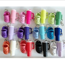 2 PC SETS (OR 4 FOR $25) Keychain Croc Theme Slipper Tumbler Cup Cute Gift Party Bag Charm