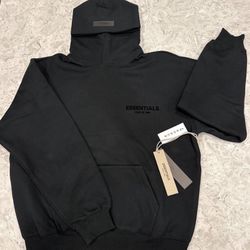 Fear of God Essentials Black Hoodie Size Medium (M) – Brand New