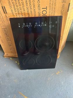 GE Profile Electric Cooktop Black Glass