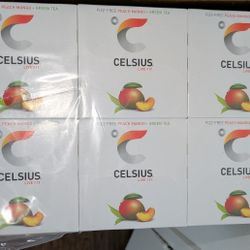 CELSIUS Live Fit (Fizz Free) Peach Mango + Green Tea, 24 Pack