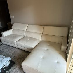 White Leather Couch