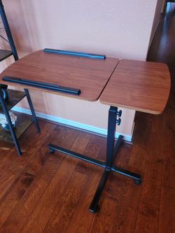 Adjustable Rolling desk laptop table