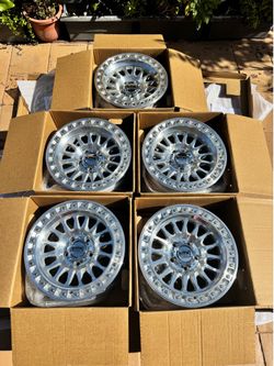 Brand New 17” KMC IMS “552” Machined Off-Road Wheels for 5x127 Jeep Wranglers Gladiators 17x8.5 -10