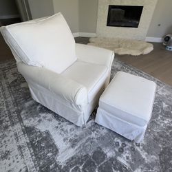 Pottery Barn Comfort Stationary Glider and Ottoman