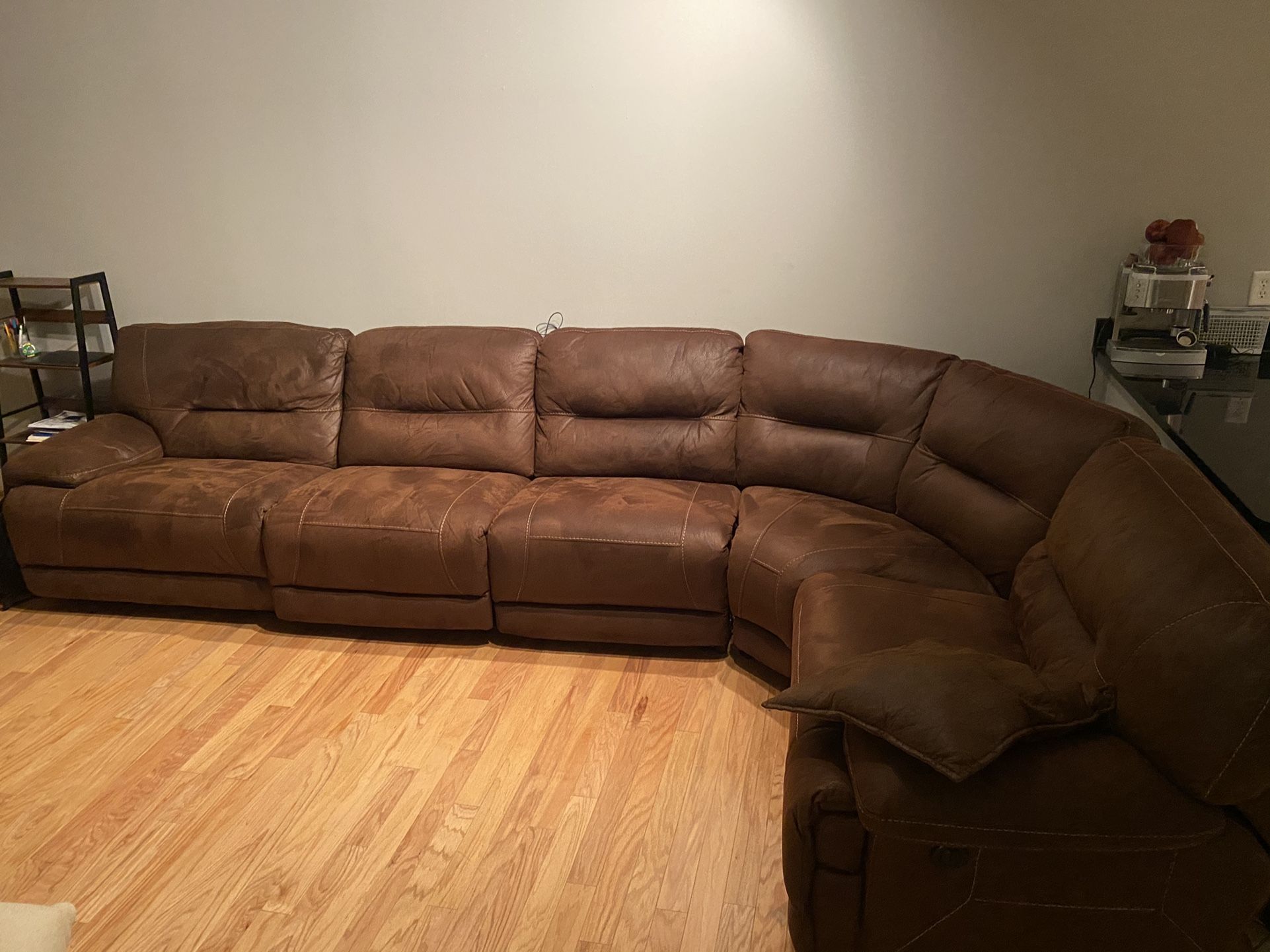 5 Piece Sectional Suade Couch