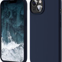 Silicone Case Designed for iPhone 14 Case, Soft Gel Rubber Slim Shockproof 6.1 inch Navy Blue