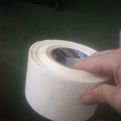 Stickers Labels White. On Roll. Brady Brand