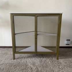 ✨ Gold Metal Corner Cabinets – Bookcase / Storage Shelves – Modern & Stylish – $25 Each ✨