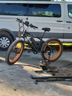 Fat Tire Electric Bike Black and Orange