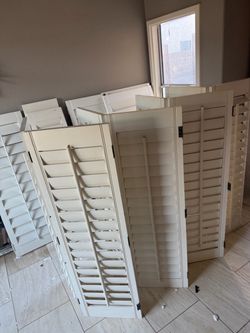 hole-House Lot of High-Quality Plantation Shutters – 9 Windows $700 OBO