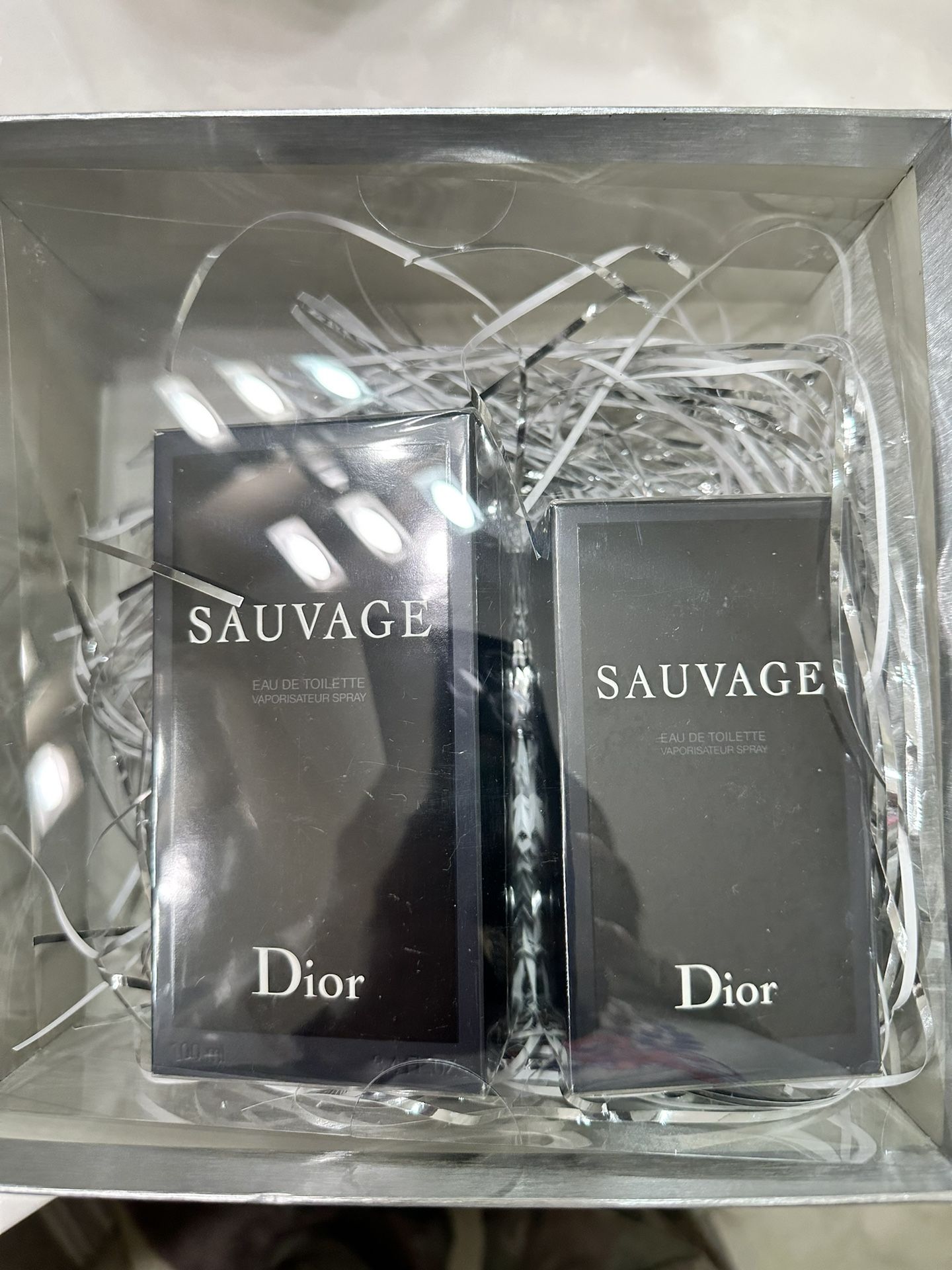 Dior Sauvage Mens Cologne EDT 3.4 And 2.5 Oz Gift Set