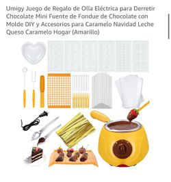 Juego de Regalo de Olla Eléctrica para Derretir Chocolate Mini Fuente de Fondue