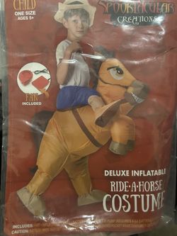 Brand New! Inflatable Horse Cowboy Cowgirl Kids - Halloween Costume