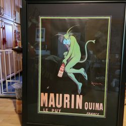 Framed Maurin Quina Cappiello c1920 print, framed Extra Large print
