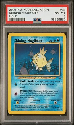 2001 P.M. NEO REVELATION SHINING MAGIKARP PSA 8