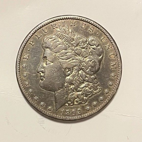 1893-CC XF Details Morgan Silver Dollar
