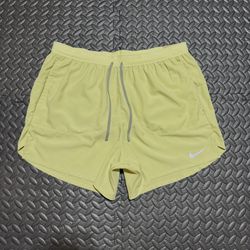 Nike Stride Running Shorts Green Woven Brief Lined 5" DM4755-371 Mens Large NEW