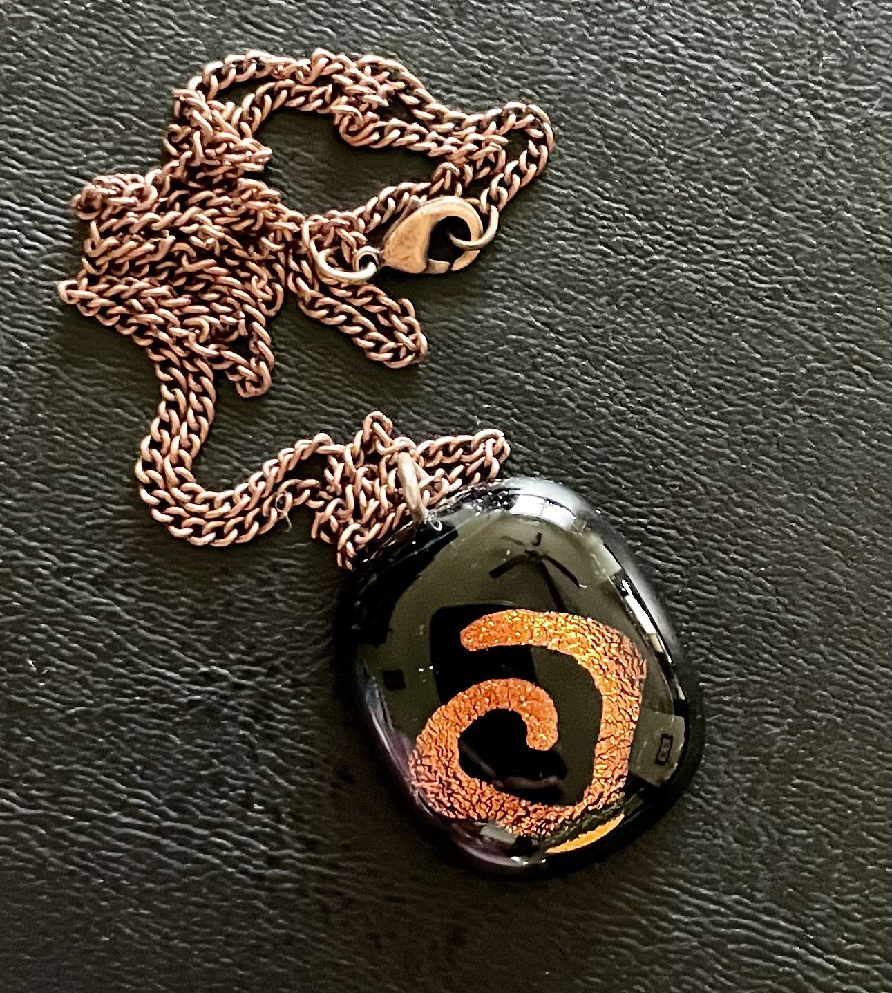 Glass Pendant  with Chain 
