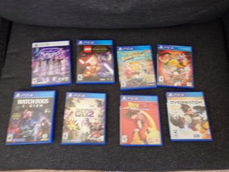 PS4 Games Dragon Ball, Plants Vs Zombies, Lego Star Wars, Watch Dogs Sponge Bob, One Piece, Overwatch
