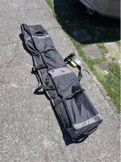 Travel Bag - High Sierra Wheeled Ski/Snowboard Combo, Black/Zest, One Size