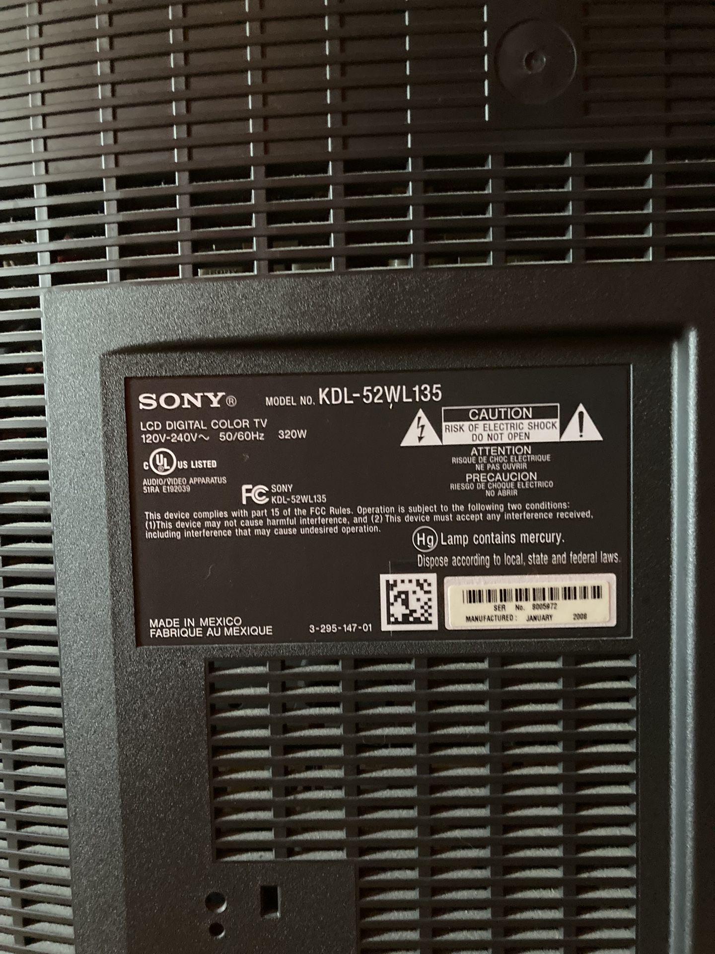 50’’ Sony Tv Television